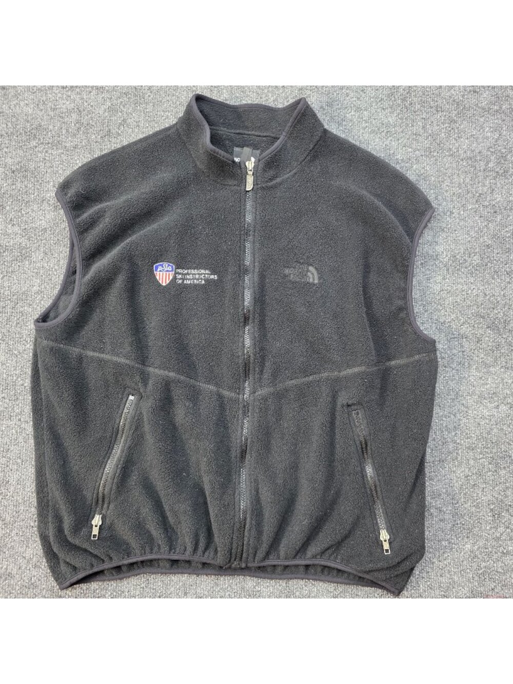 The North Face Fleece Vest  XL Black USA PSIA Ski Instructor Outdoorsy Gorpcore